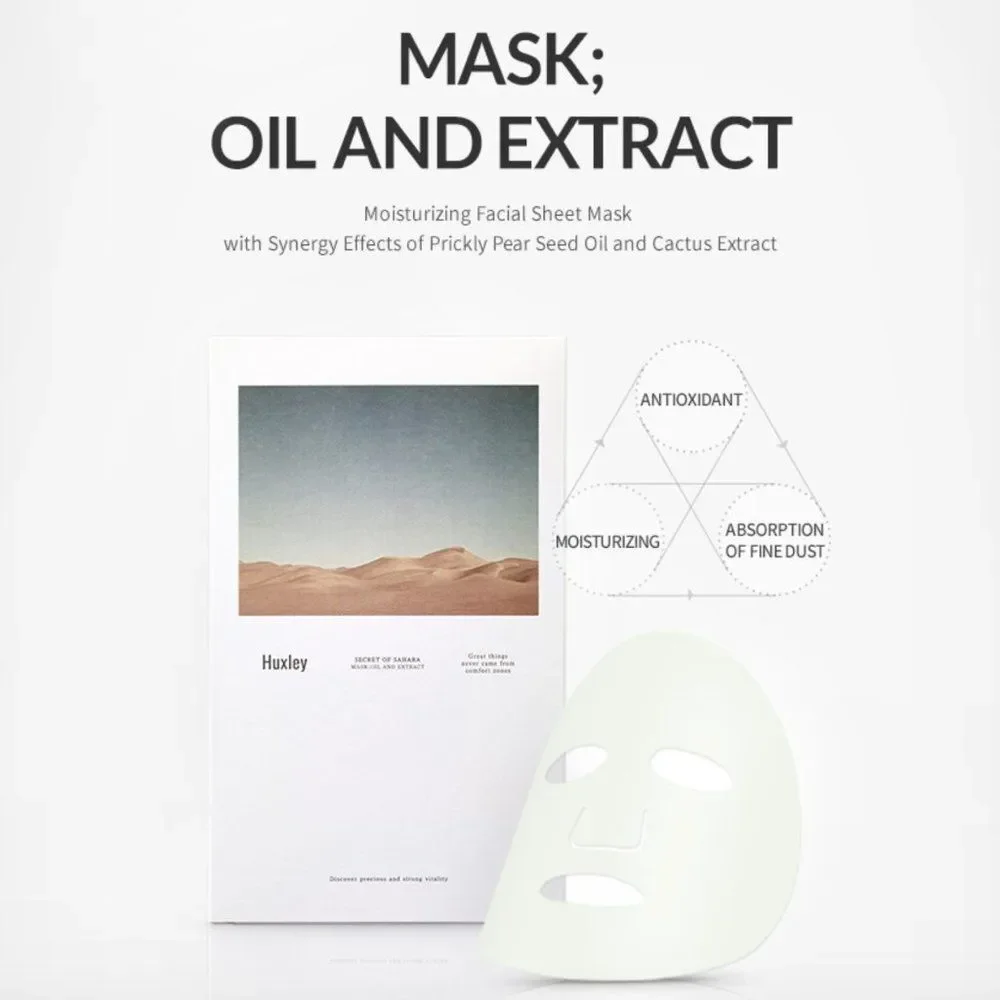NIB Huxley Secrets of Sahara Sheet Masks, 3-pack
